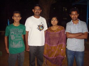 Me and Nithin with John sir and Emlin Ma'm